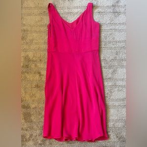 Silk fuchsia pink dress